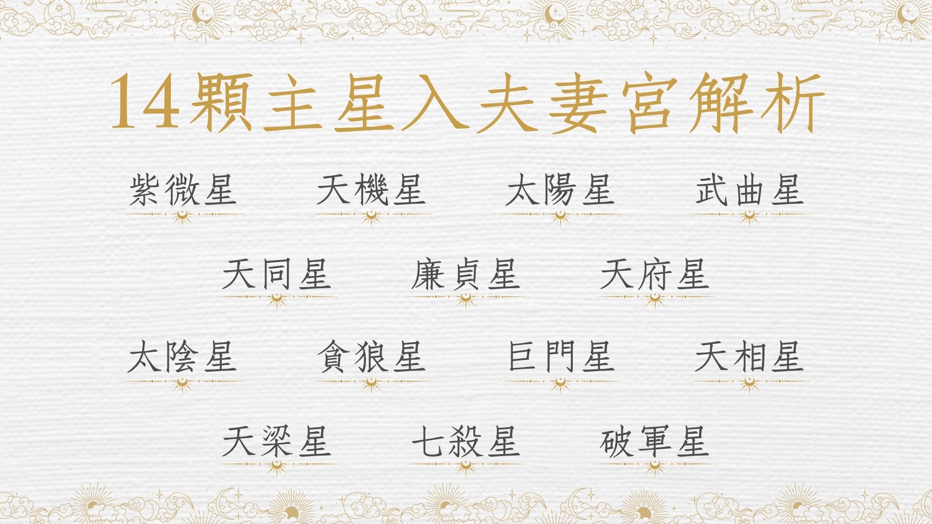 紫微斗數夫妻宮